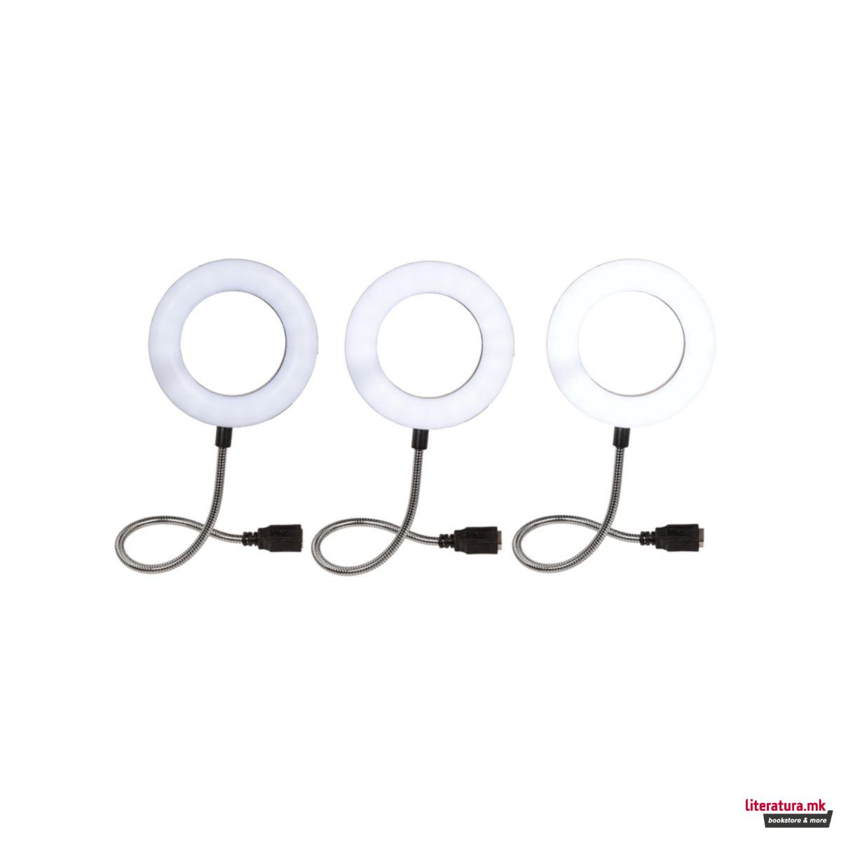 USB LED прстен, 3 интензитети 