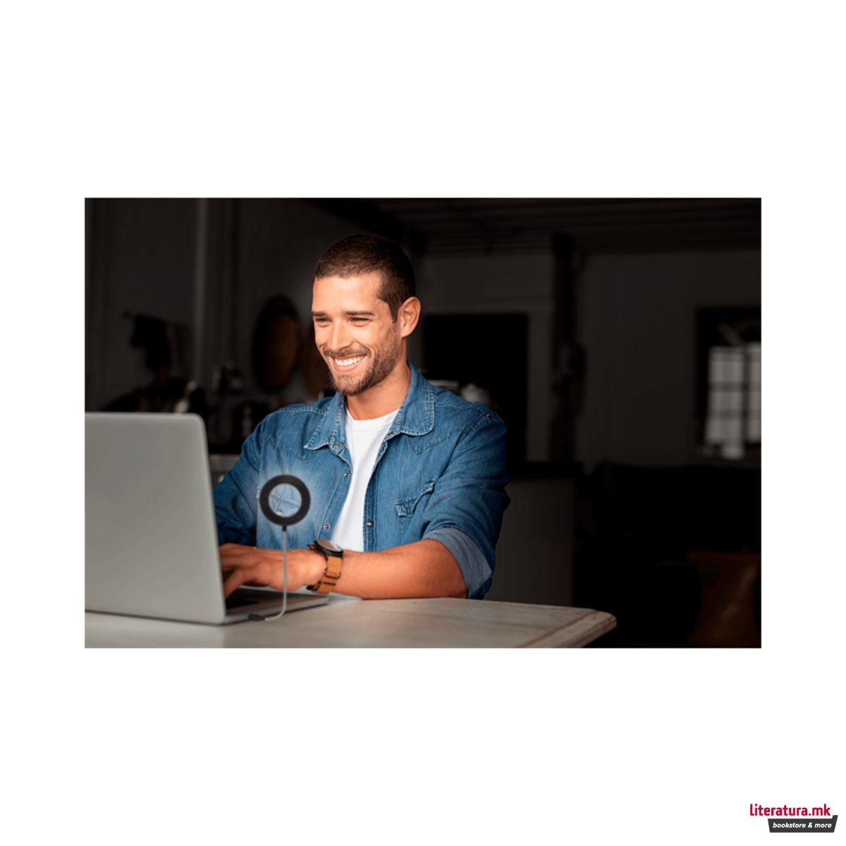 USB LED прстен, 3 интензитети 