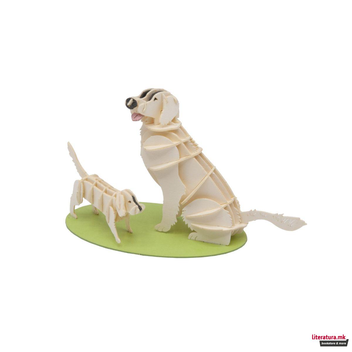 3D модел од хартија - Златен ретривер 