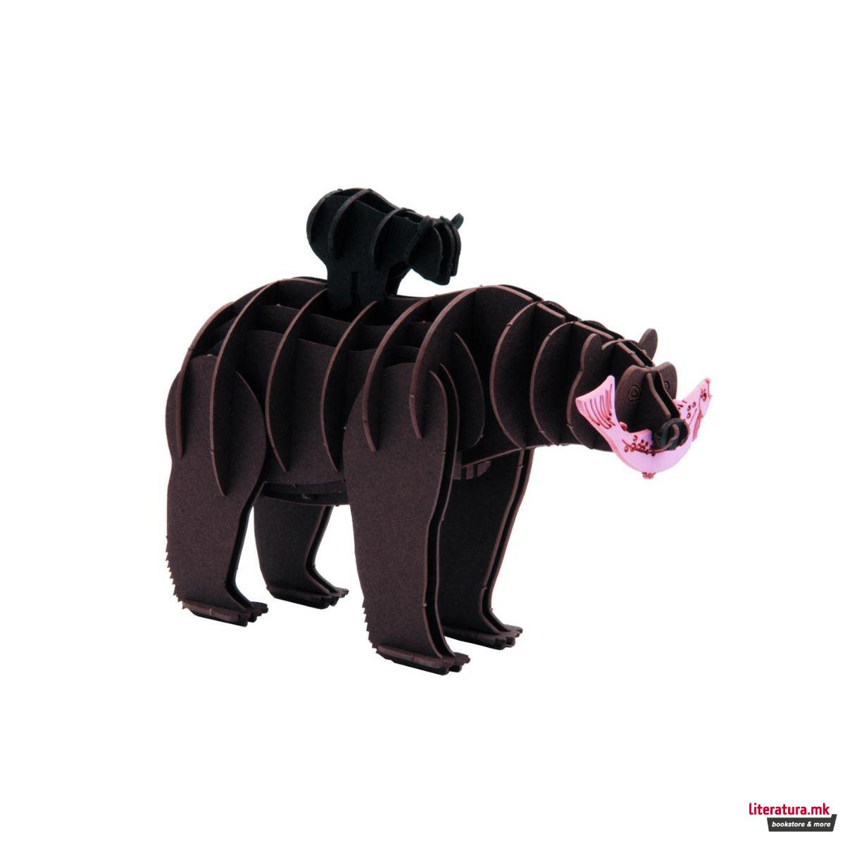 3D модел од хартија - Мечка 