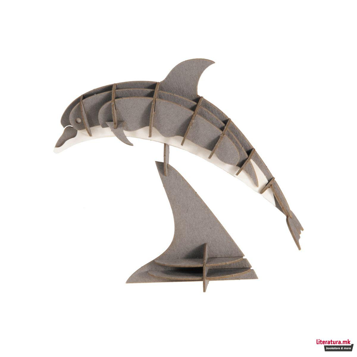 3Д модел од хартија - Делфин 
