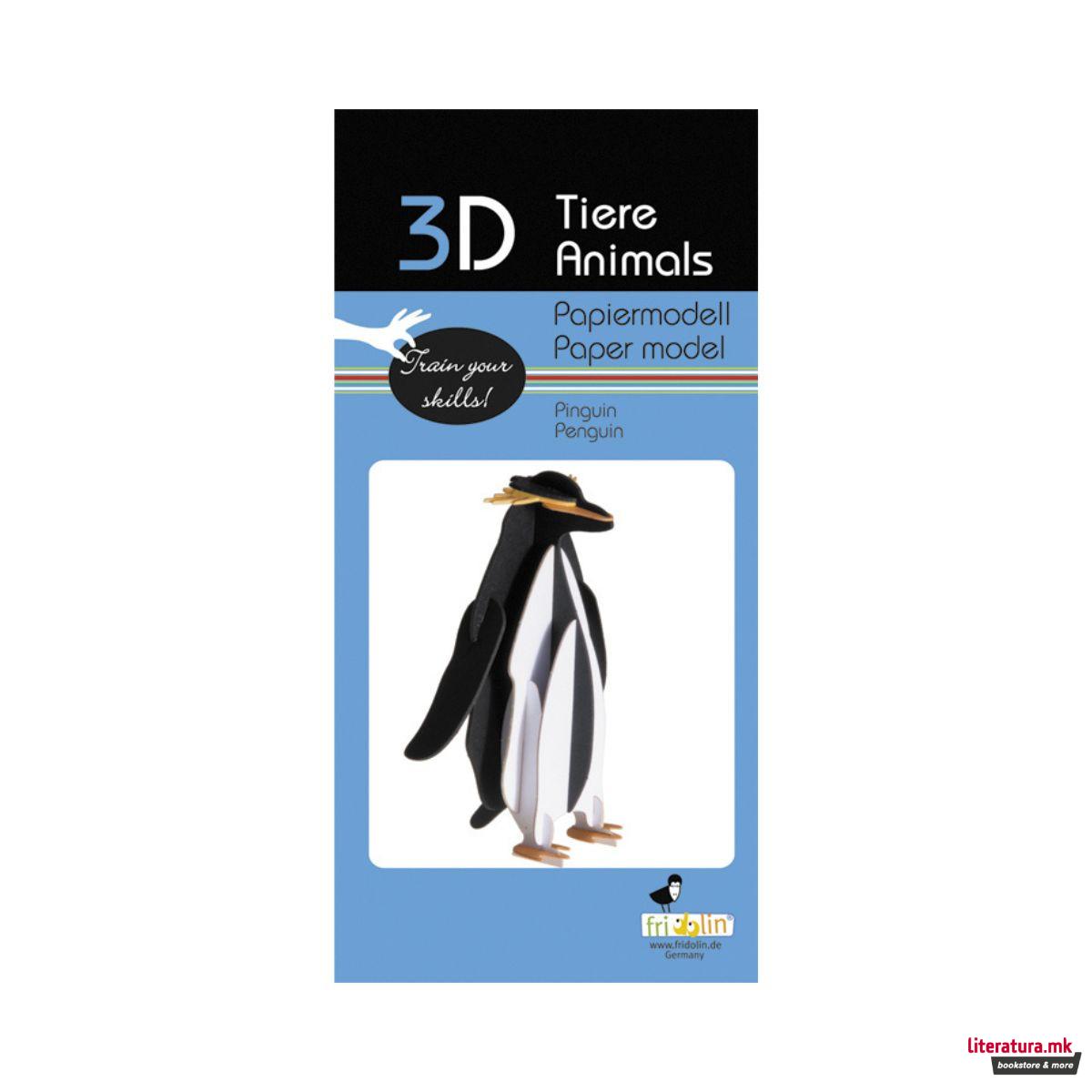 3D модел од хартија - Пингвин 