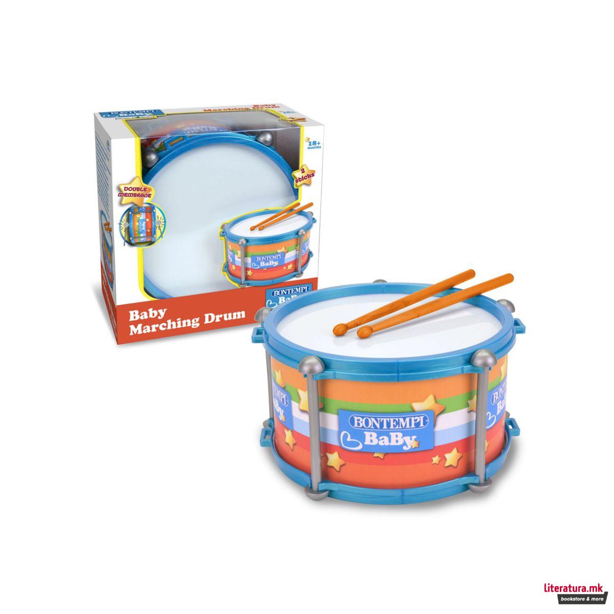 Бебешки марширачки тапан со стапчиња, Bontempi Baby 