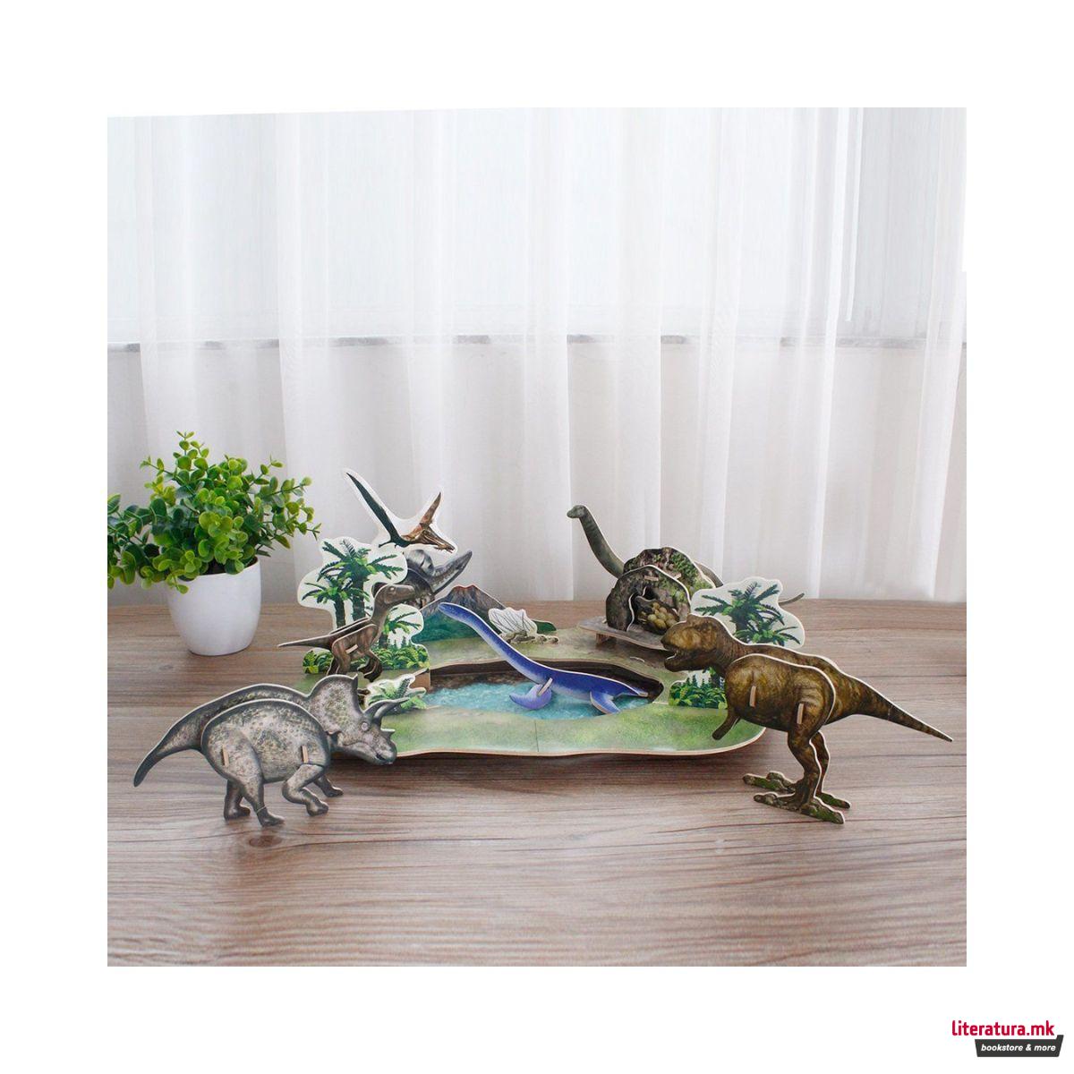 3D сложувалка, Cubic Fun, National Geographic Kids - Dinosaur Park, 43 парчиња 