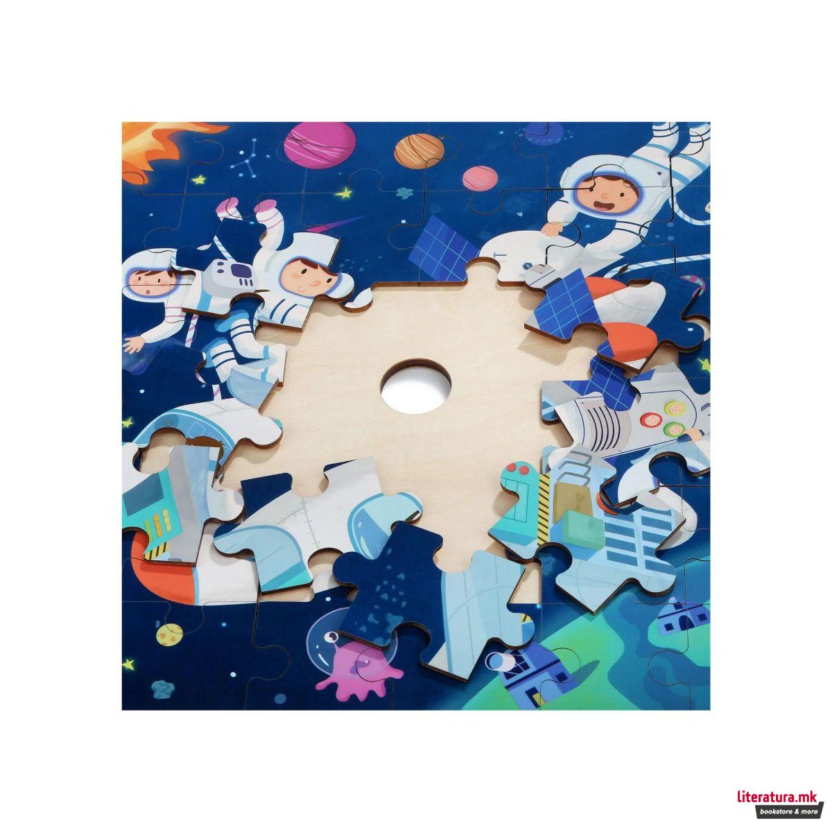 Дрвена сложувалка - Вселенски летала, 48 парчиња 