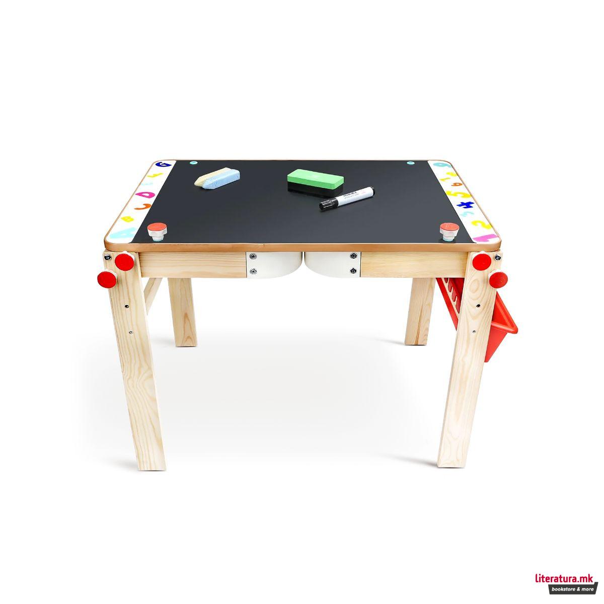 2-во-1 прилагодлив штафелај-масичка 