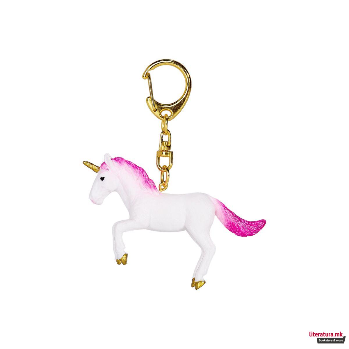Приврзок за клучеви - Еднорог - розев 