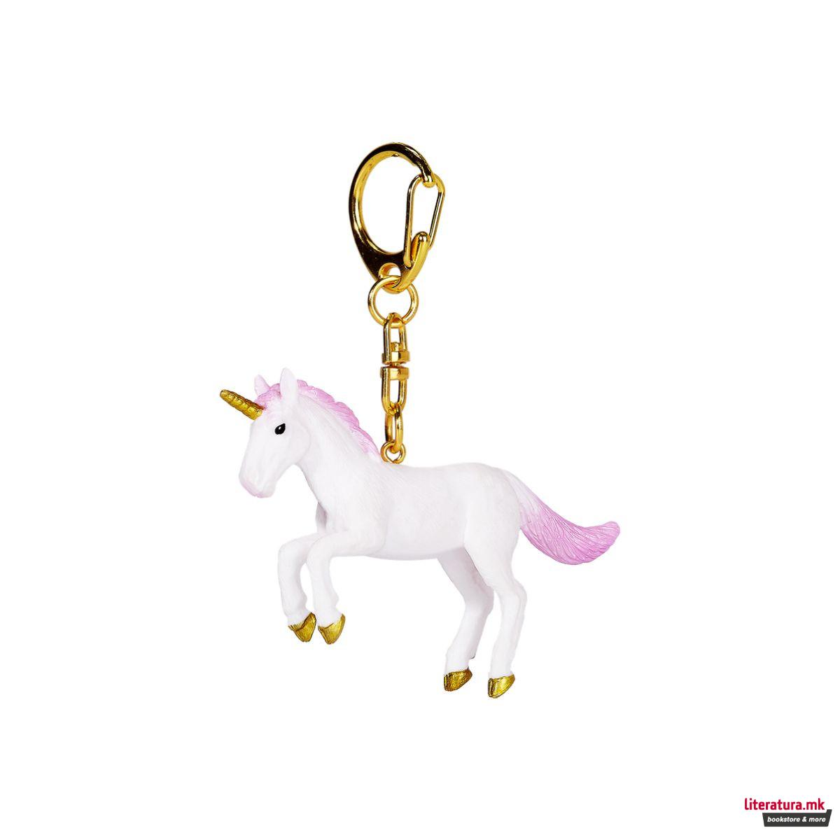 Приврзок за клучеви - Еднорог - бледорозев 