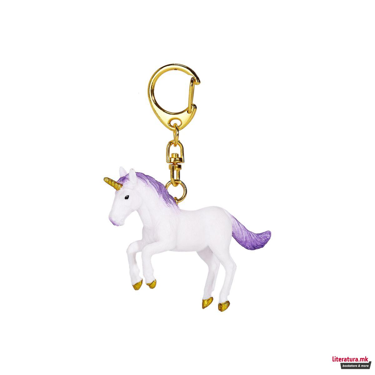 Приврзок за клучеви - Еднорог - виолетов 