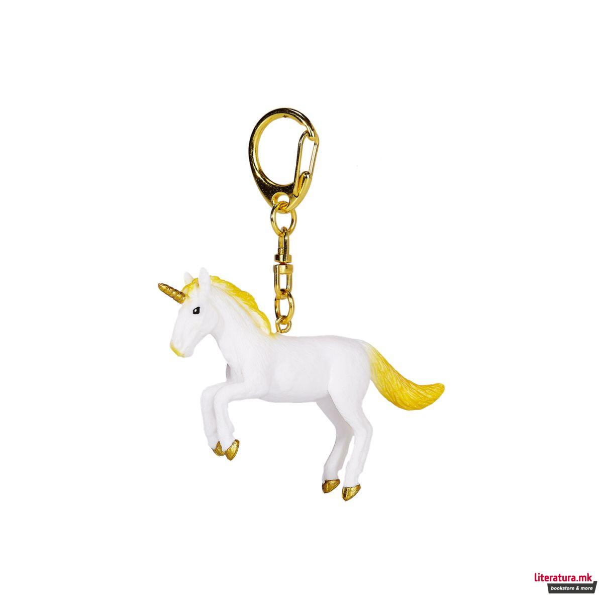 Приврзок за клучеви - Еднорог - жолт 