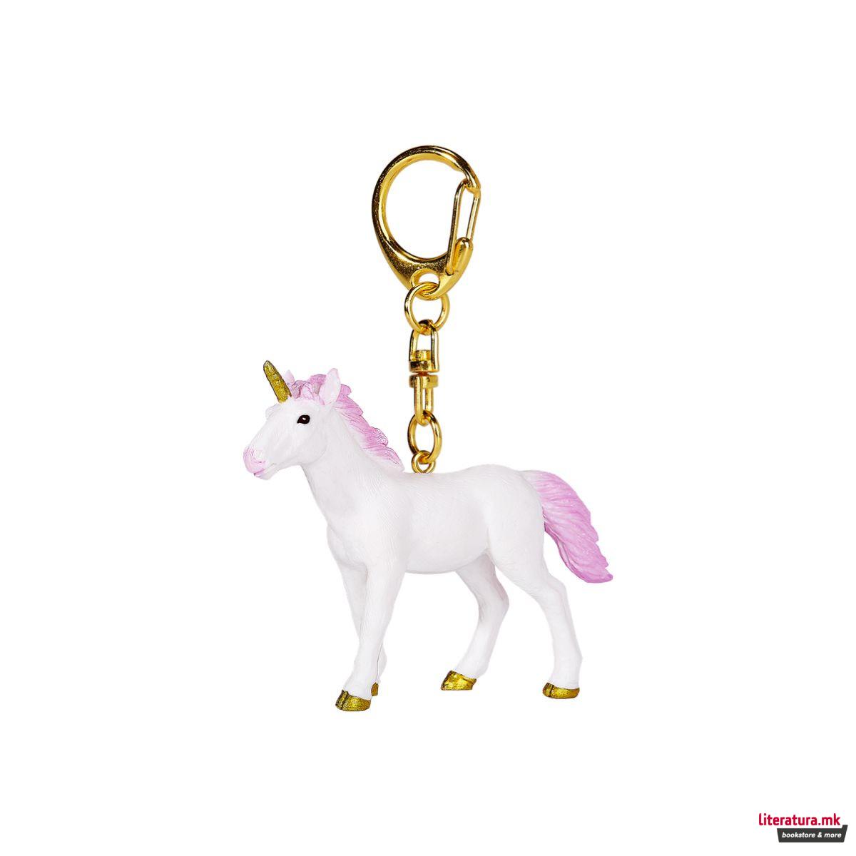 Приврзок за клучеви - Еднорог - бледорозев 2 
