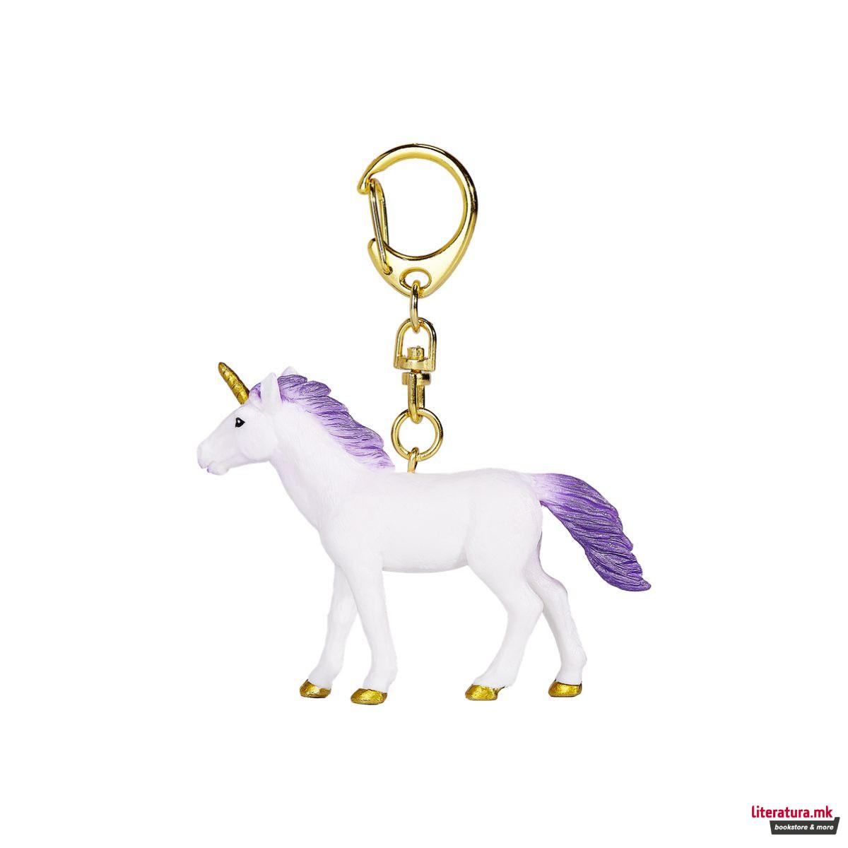 Приврзок за клучеви - Еднорог - виолетов 2 