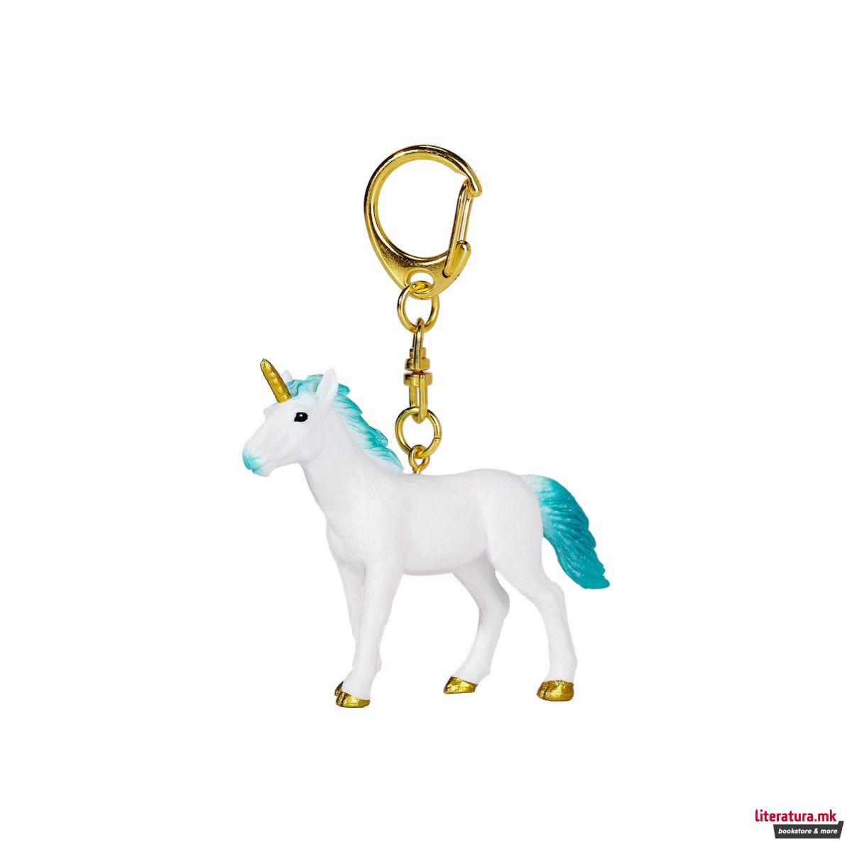 Приврзок за клучеви - Еднорог - тиркизен 2 