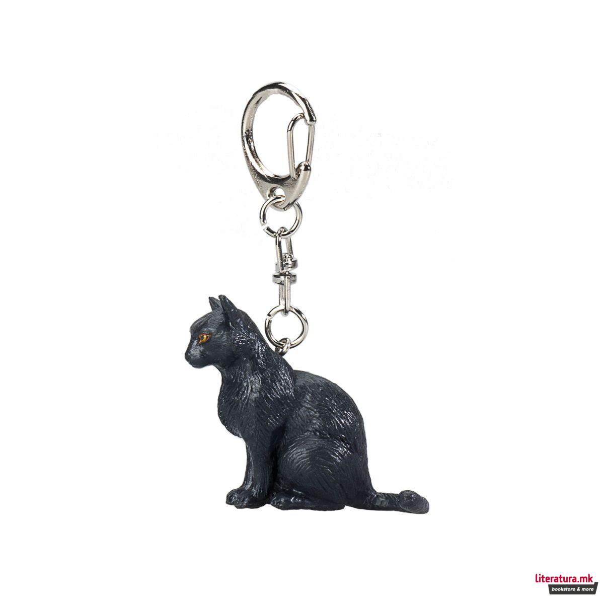 Приврзок за клучеви - Црна мачка 