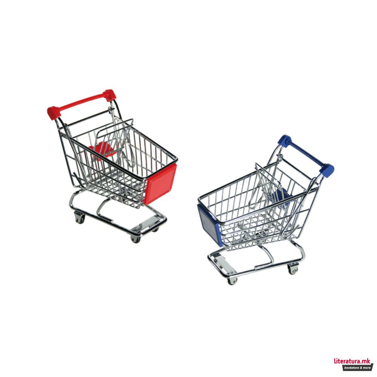Метална мини шопинг количка 