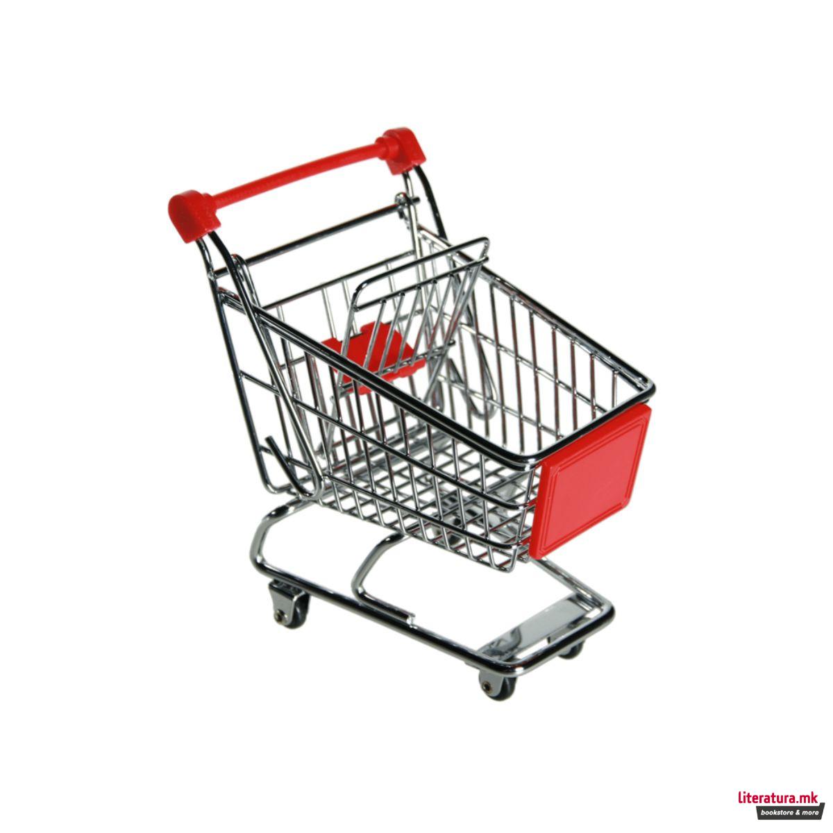 Метална мини шопинг количка 
