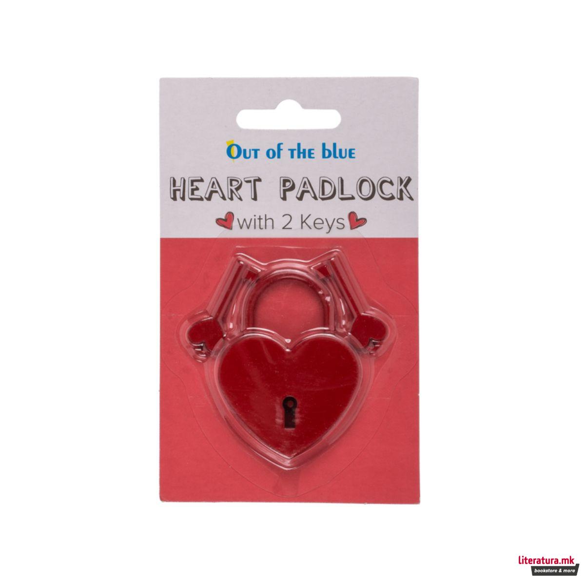 Катанче со клучеви во форма на срце 