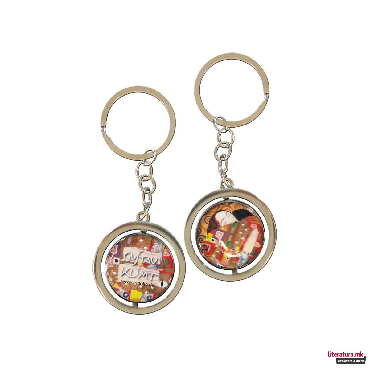 Приврзок за клучеви - двостран, Gustav Klimt - Tree of Life 