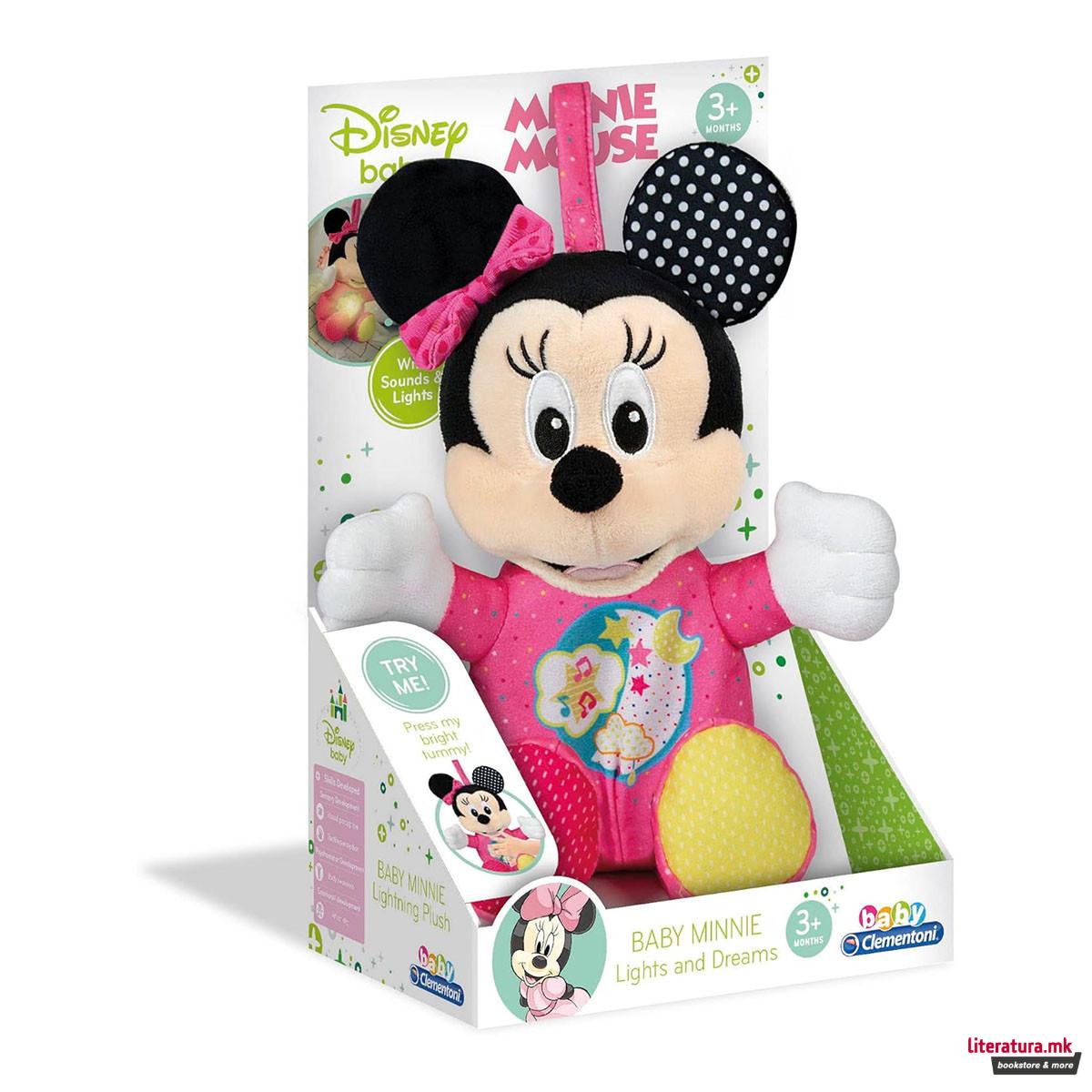 Светлечка плишана играчка, Clementoni Baby, Disney - Minnie Mouse 