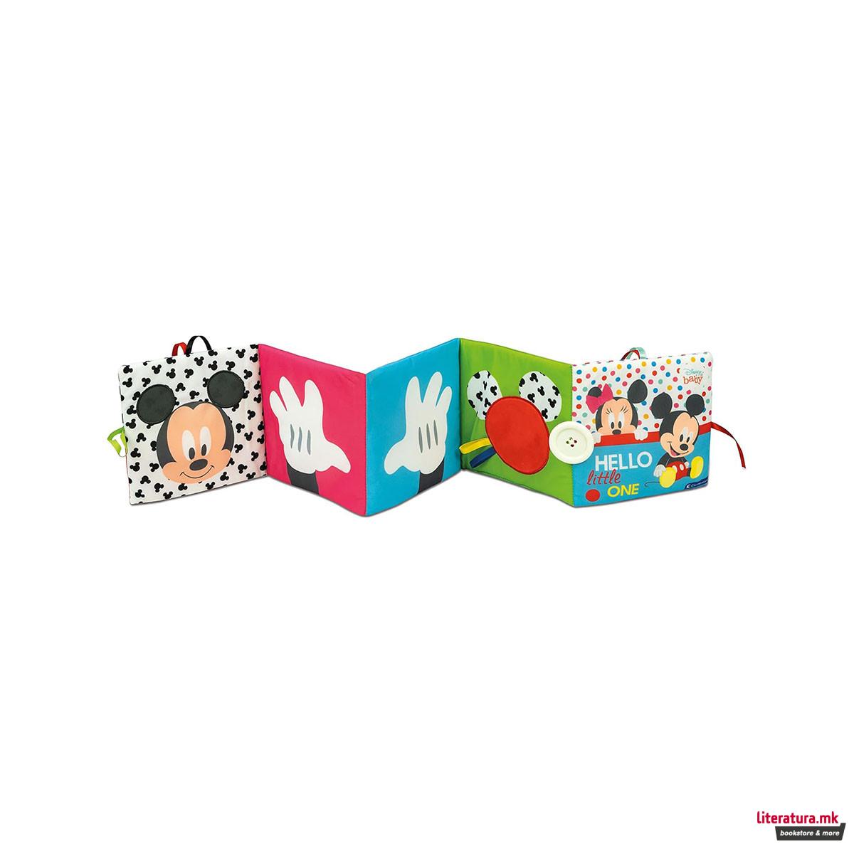 Мека книга со активности за деца, Clementoni Baby, Disney - Hello Little One 
