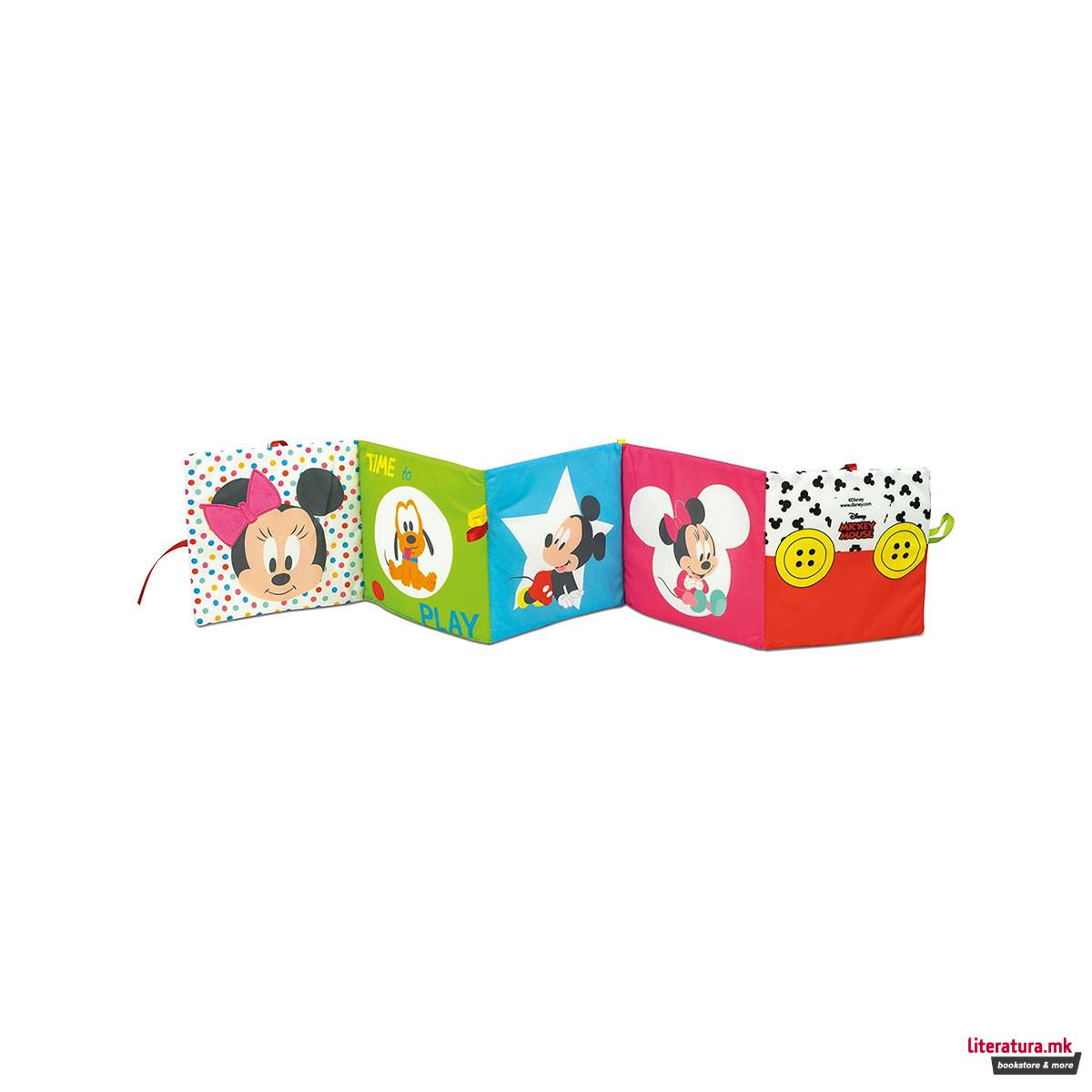 Мека книга со активности за деца, Clementoni Baby, Disney - Hello Little One 