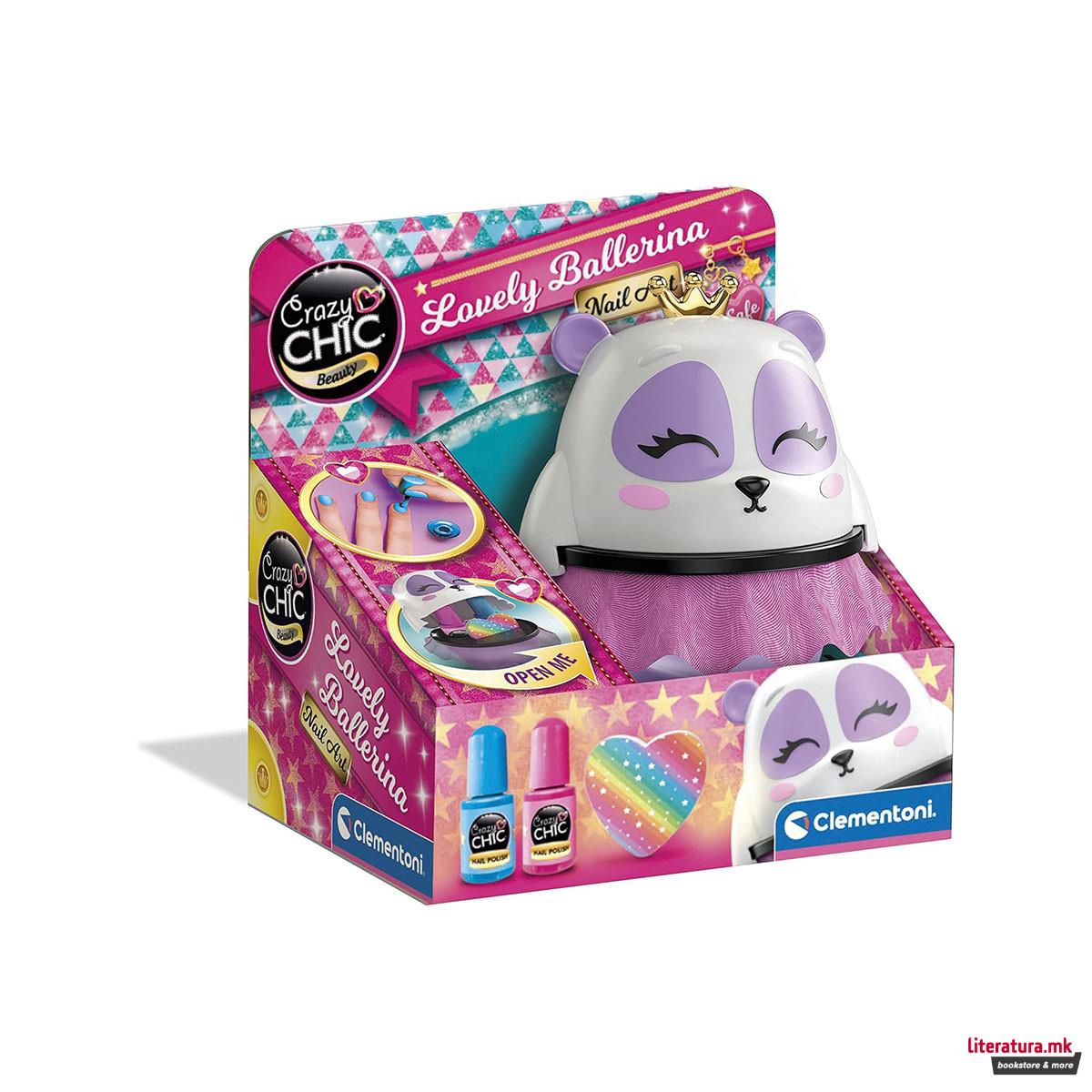 Детски сет за нокти, Crazy Chic Beauty - Lovely Ballerina Nail Art 