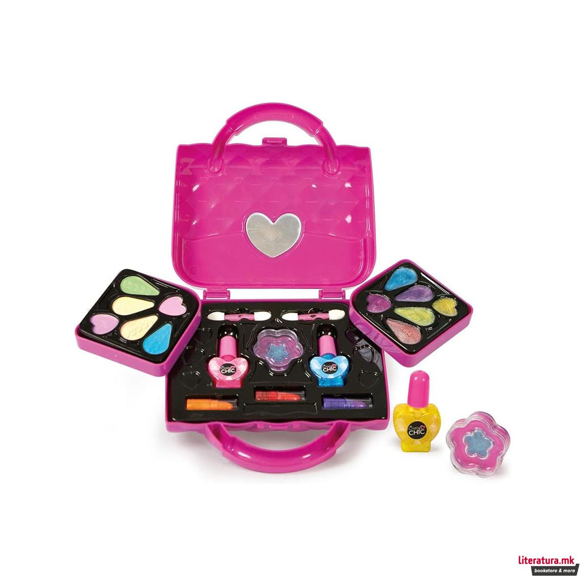 Детски сет за шминкање, Crazy Chic Make Up - Lovely Make Up Fashion Bag 