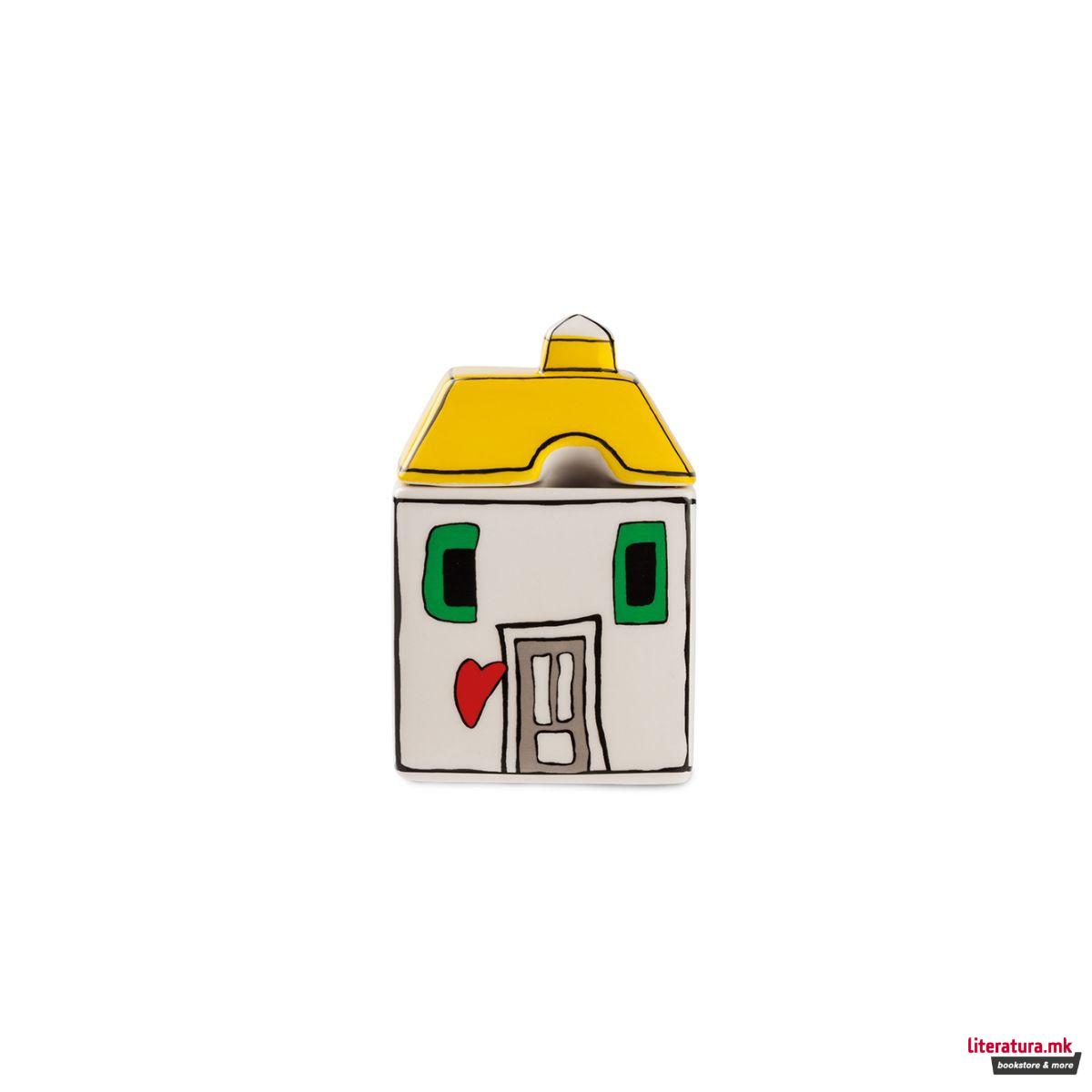 Сет од 2 шолји и сад за шеќер, Le Casette, жолти 