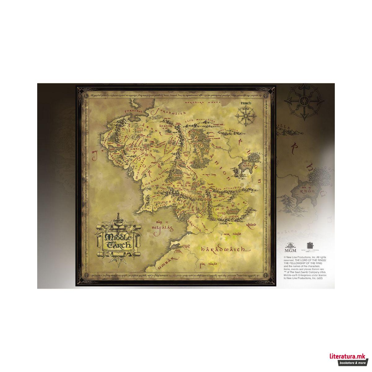 Сложувалка, Lord Of The Rings - Map of Middle Earth, 1000 парчиња 