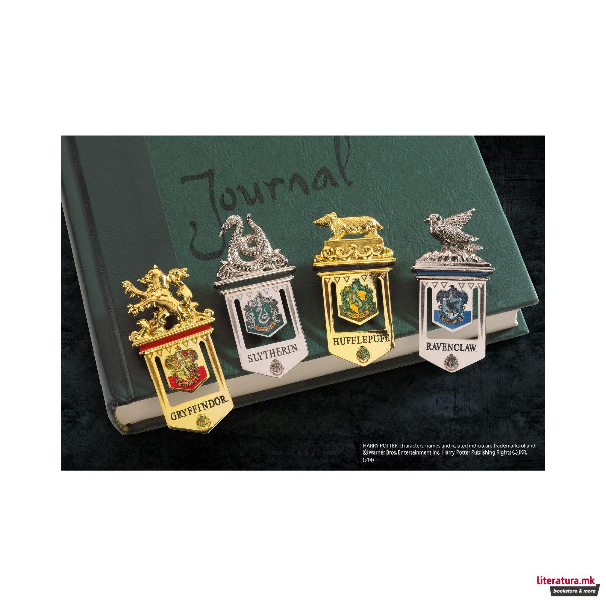 Сет од 4 метални разделници, Harry Potter - Hogwarts Houses 
