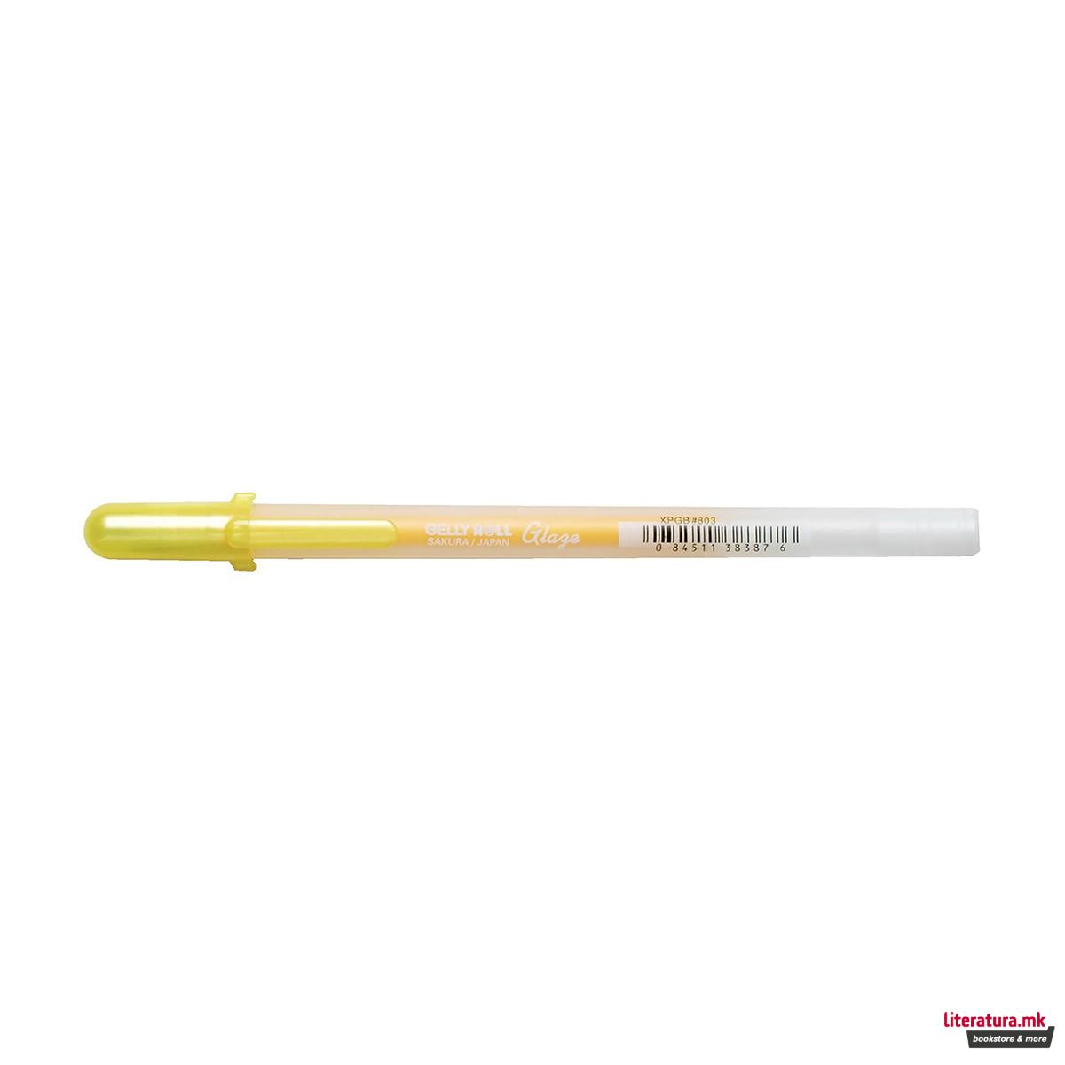 Гел-ролер, Sakura, Gelly Roll - Glaze 3D-Roller, Yellow 