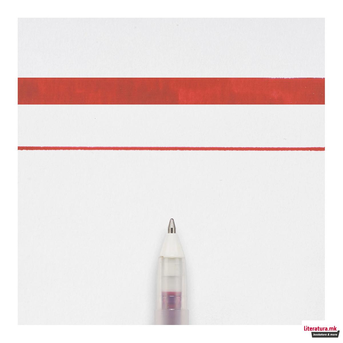 Гел-ролер, Sakura, Gelly Roll - Glaze 3D-Roller, Deep Red 