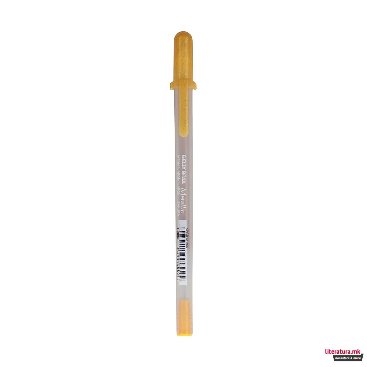 Гел-ролер, Sakura, Gelly Roll - Metallic, Gold 