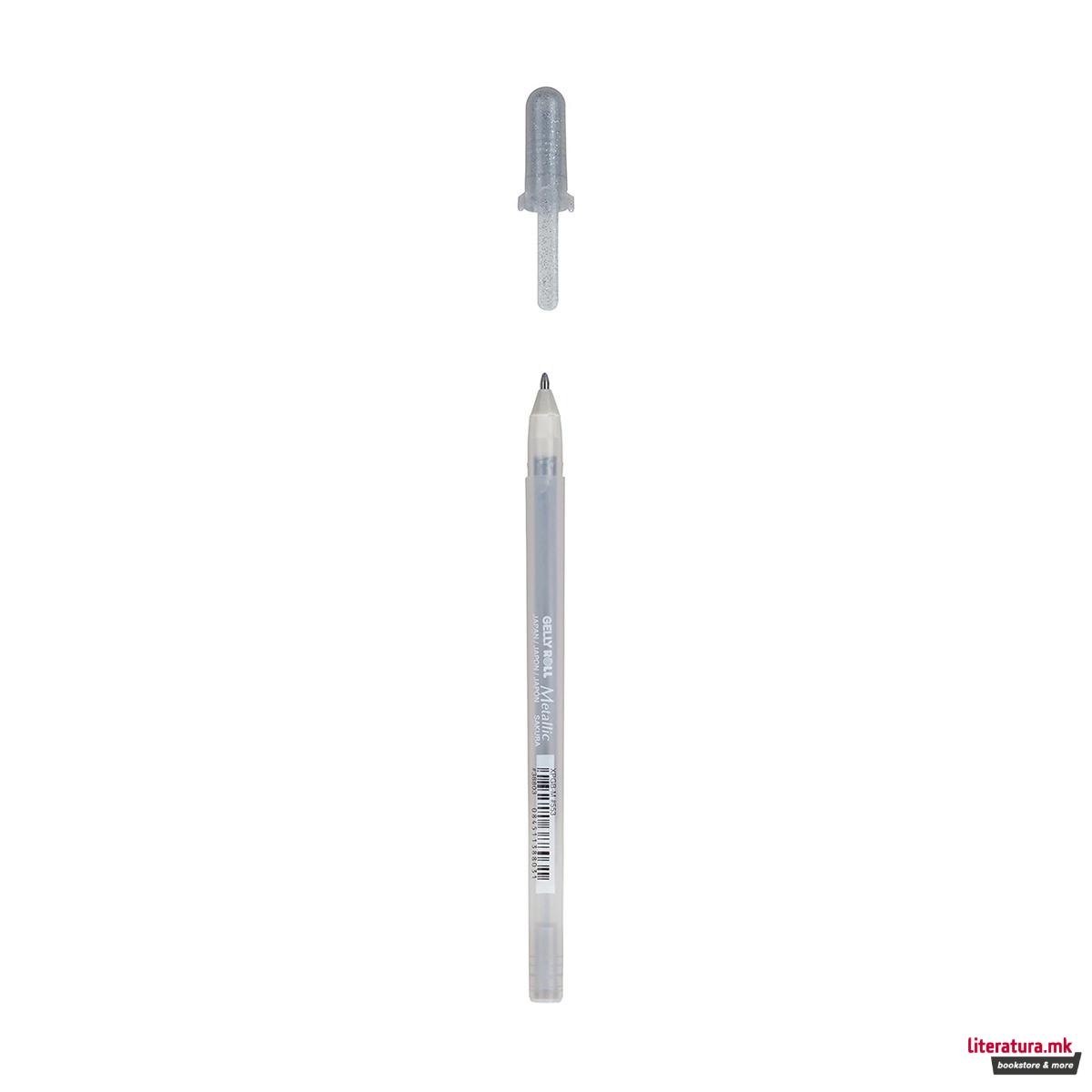 Гел-ролер, Sakura, Gelly Roll - Metallic, Silver 