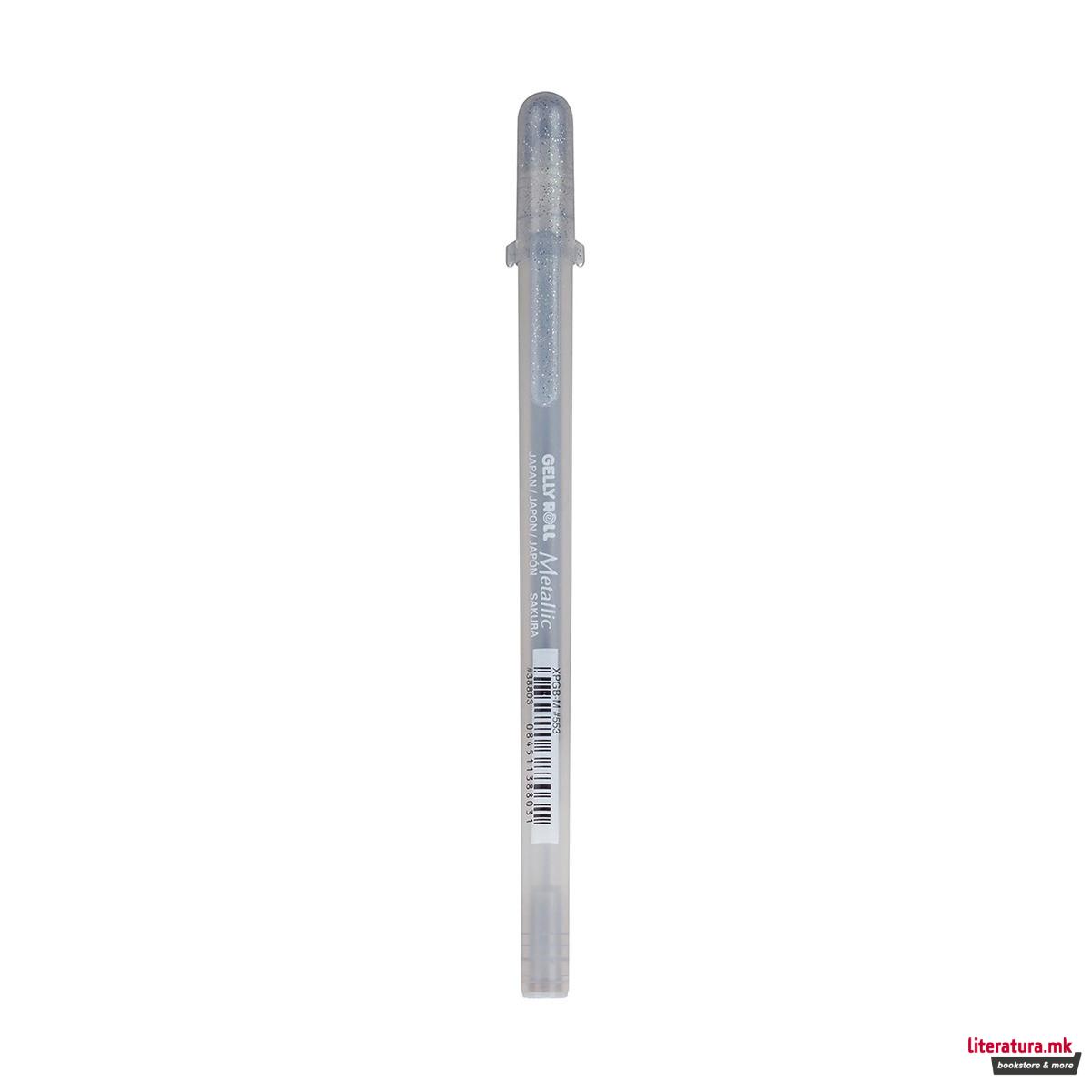 Гел-ролер, Sakura, Gelly Roll - Metallic, Silver 