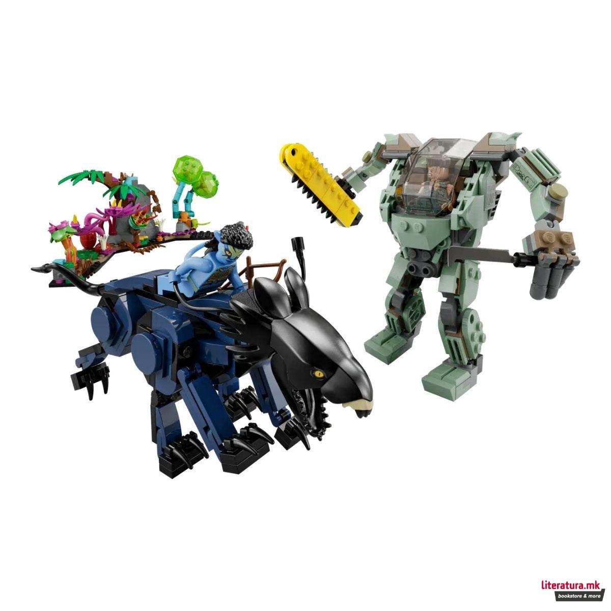LEGO коцки, Avatar, Neytiri & Thanator vs. AMP Suit Quaritch 