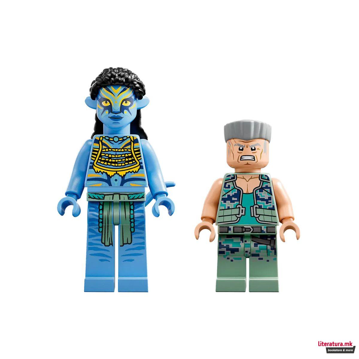 LEGO коцки, Avatar, Neytiri & Thanator vs. AMP Suit Quaritch 