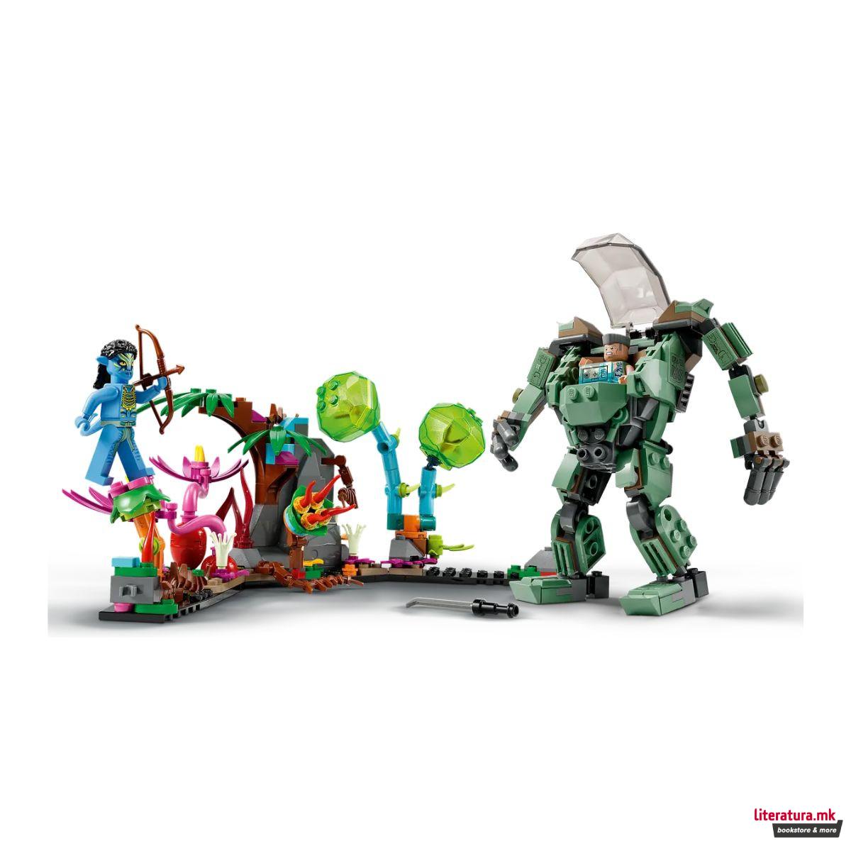 LEGO коцки, Avatar, Neytiri & Thanator vs. AMP Suit Quaritch 