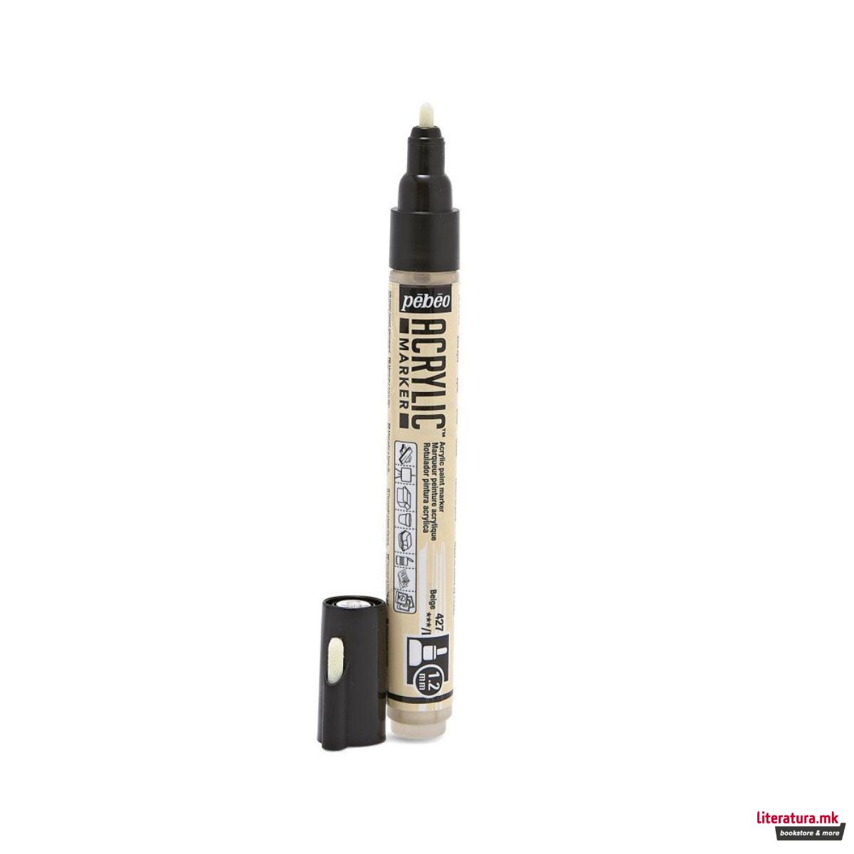 Акрилен маркер, Pebeo, Acrylic Marker 1.2mm - Beige 