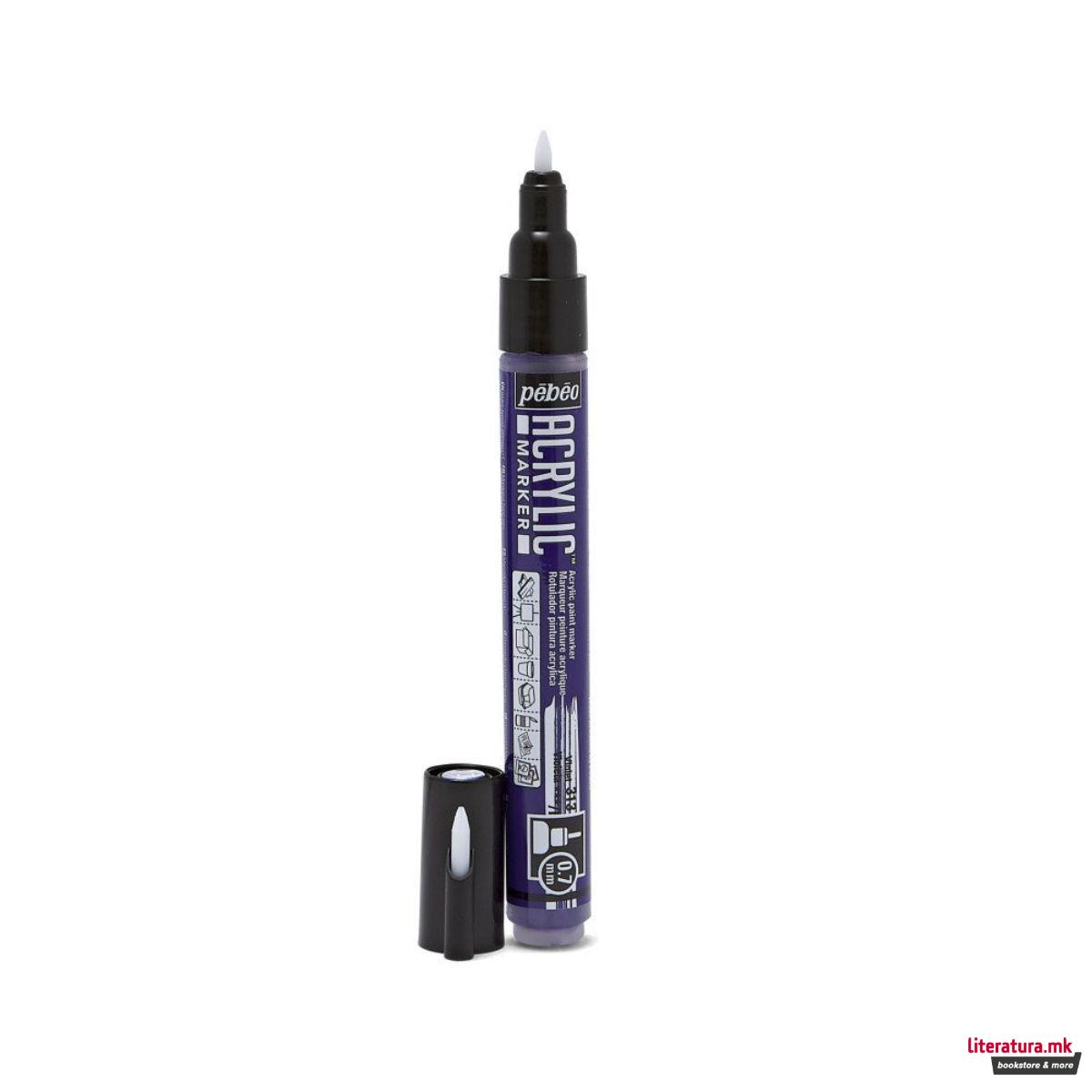 Акрилен маркер, Pebeo, Acrylic Marker 0.7mm - Violet 