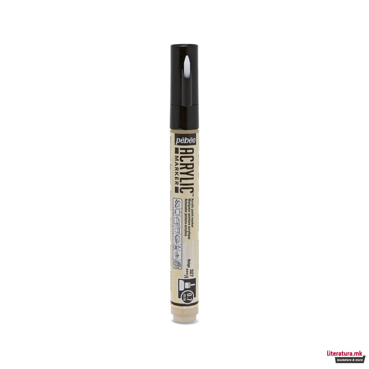 Акрилен маркер, Pebeo, Acrylic Marker 0.7mm - Beige 