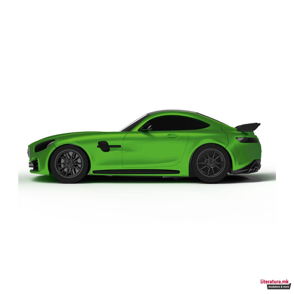 Макета, Build 'n Race Mercedes AMG GT R - Green, 1:43 