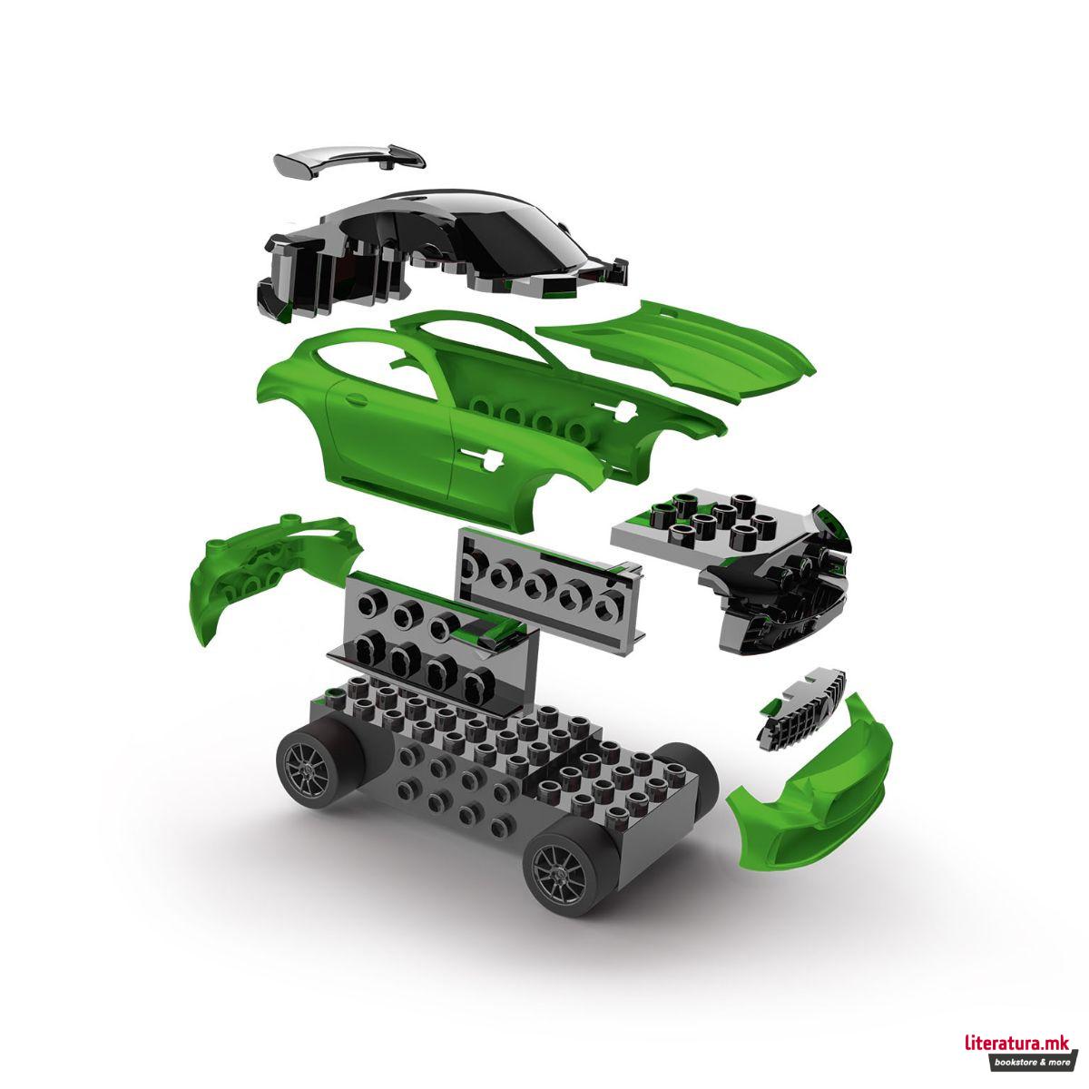 Макета, Build 'n Race Mercedes AMG GT R - Green, 1:43 