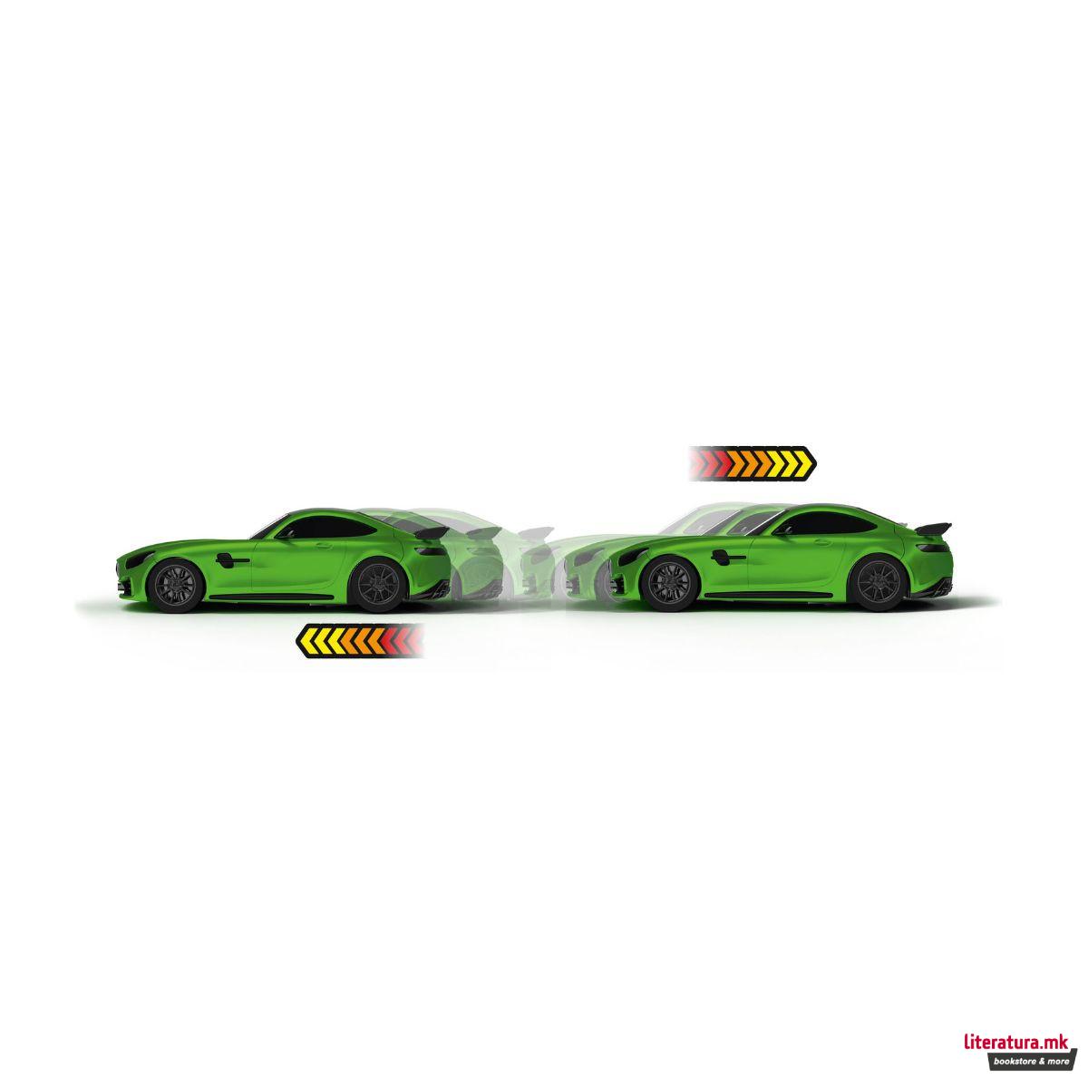 Макета, Build 'n Race Mercedes AMG GT R - Green, 1:43 