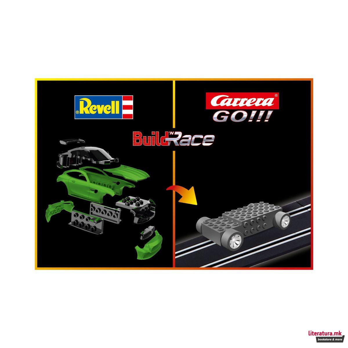 Макета, Build 'n Race Mercedes AMG GT R - Green, 1:43 