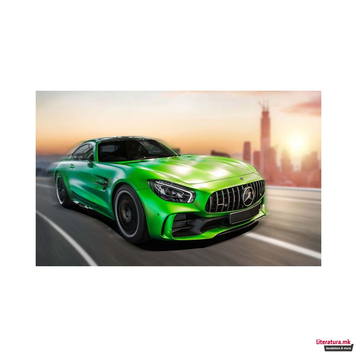 Макета, Build 'n Race Mercedes AMG GT R - Green, 1:43 
