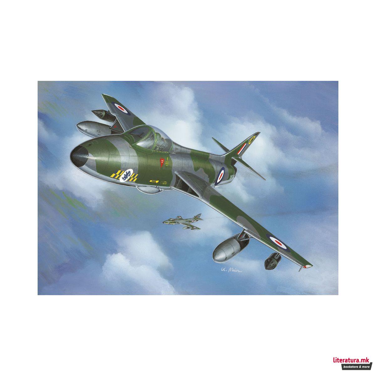 Сет макета + бои, Hawker Hunter FGA.9, 1:144