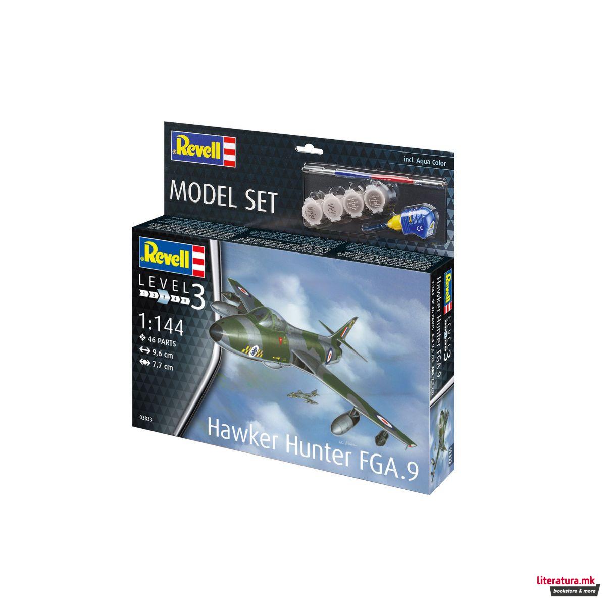 Сет макета + бои, Hawker Hunter FGA.9, 1:144