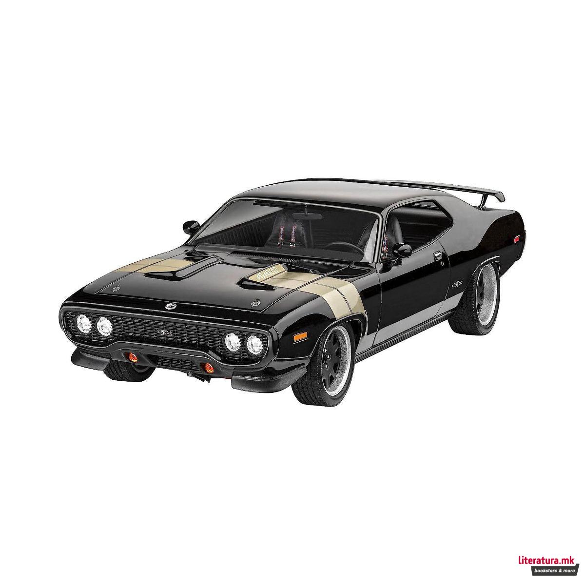 Сет макета + бои, Fast &Furious - Dominic's 1971 Plymouth GTX, 1:24 