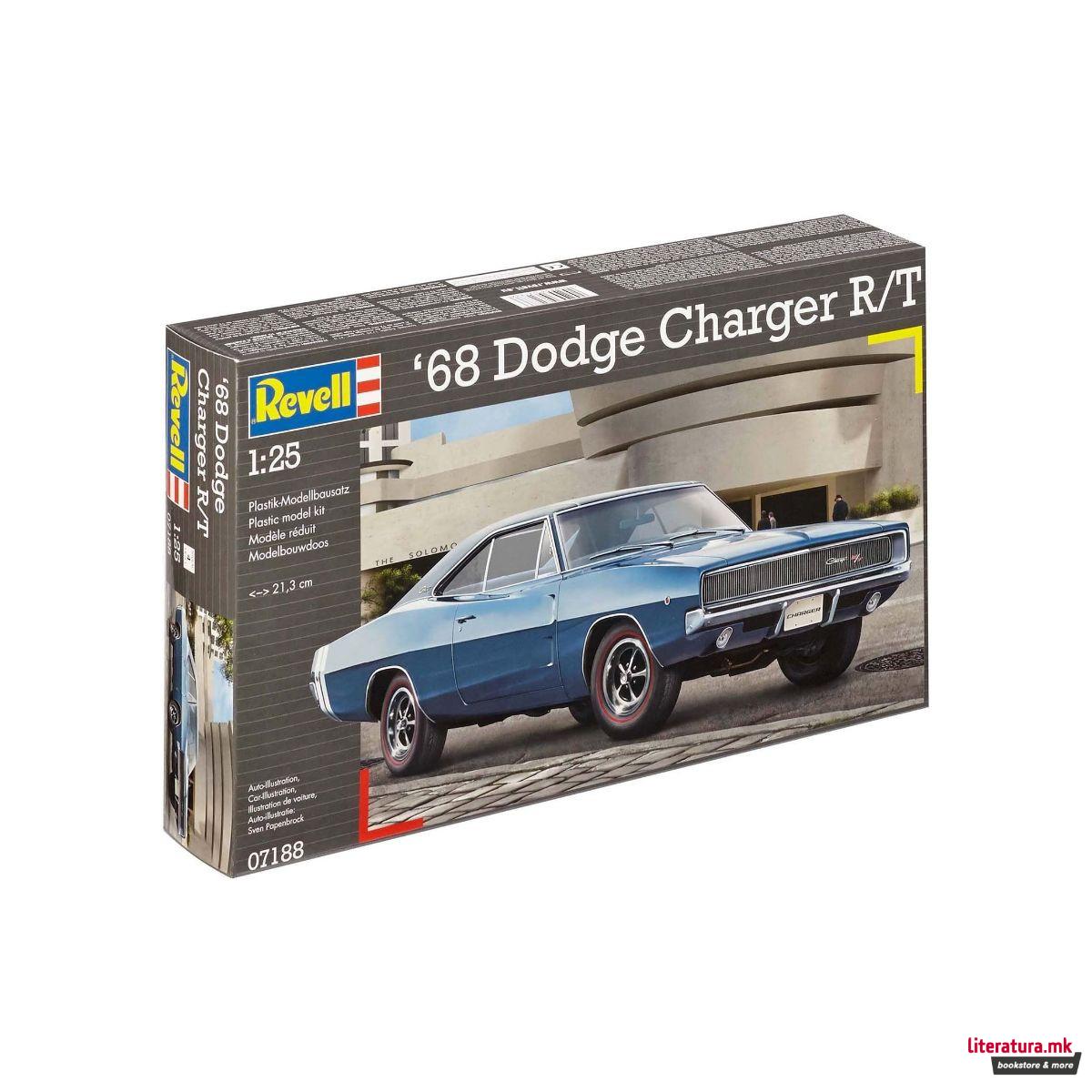 Макета, '68 Dodge Charger R/T, 1:25 